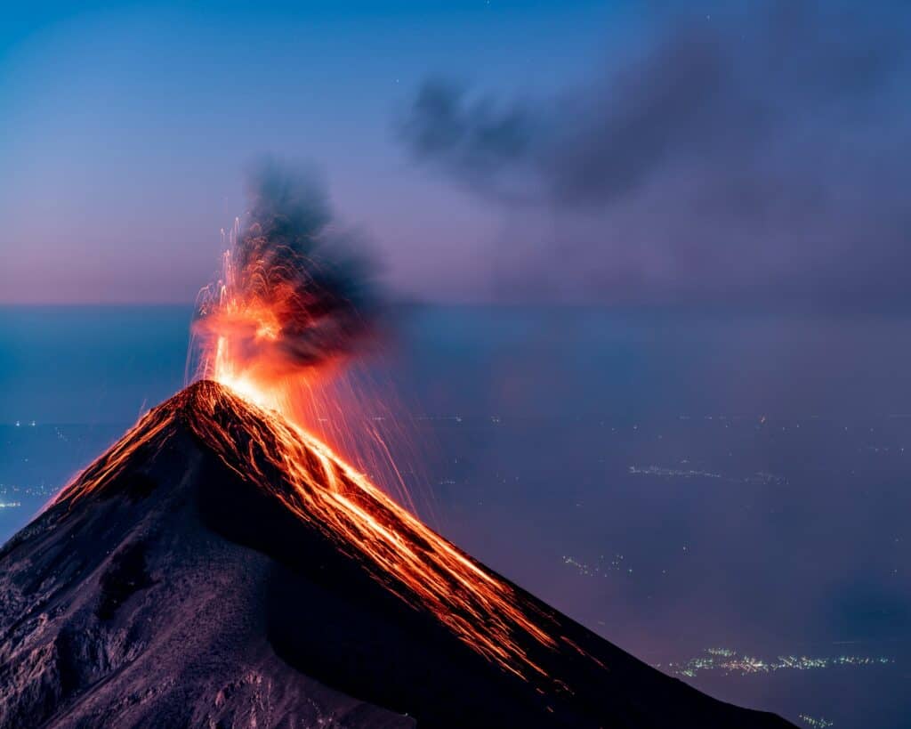 fuego volcano in guatemala